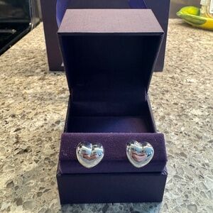 Zales Puff Heart Stud Earrings (sterling silver)